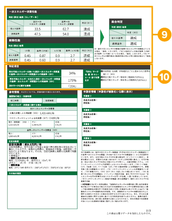 省エネ性能評価書