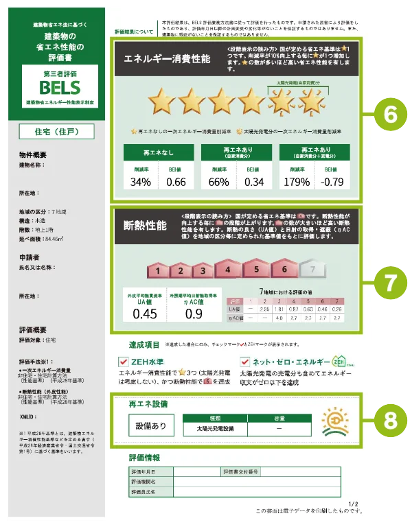 省エネ性能評価書