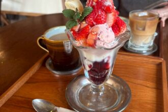 いちごパフェとお気に入りの器探し